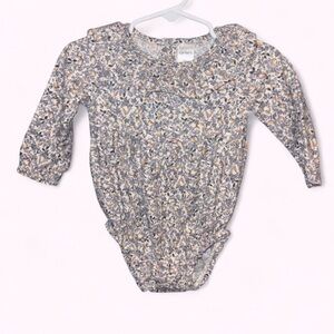 Carter's Long-Sleeve Floral One-Piece Bodysuit